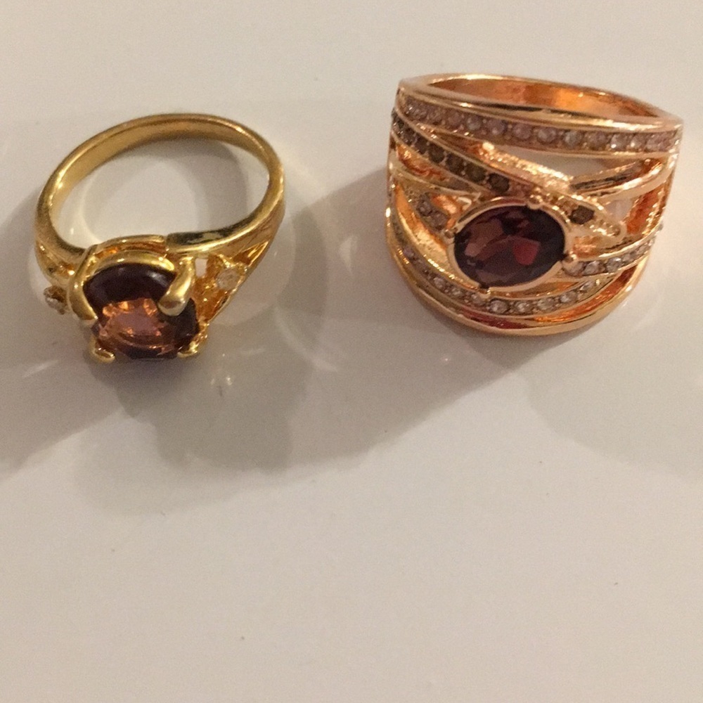 Set of 2 June Birthstone rings size 7 (W)